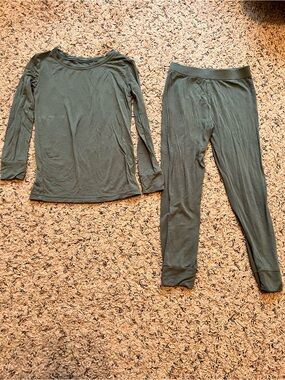 Little Sleepies 3T Olive Green Long Sleeve Pajama Set